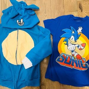 Sonic the Hedgehog Blue Kids Hoodie & Tee Set